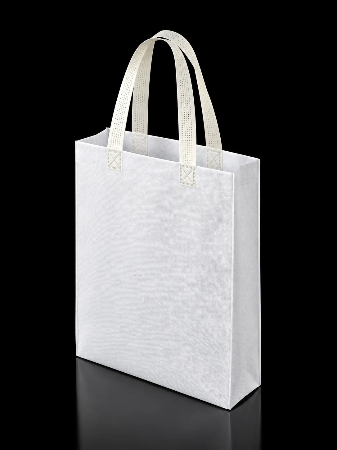 Box bag, three-quarter view