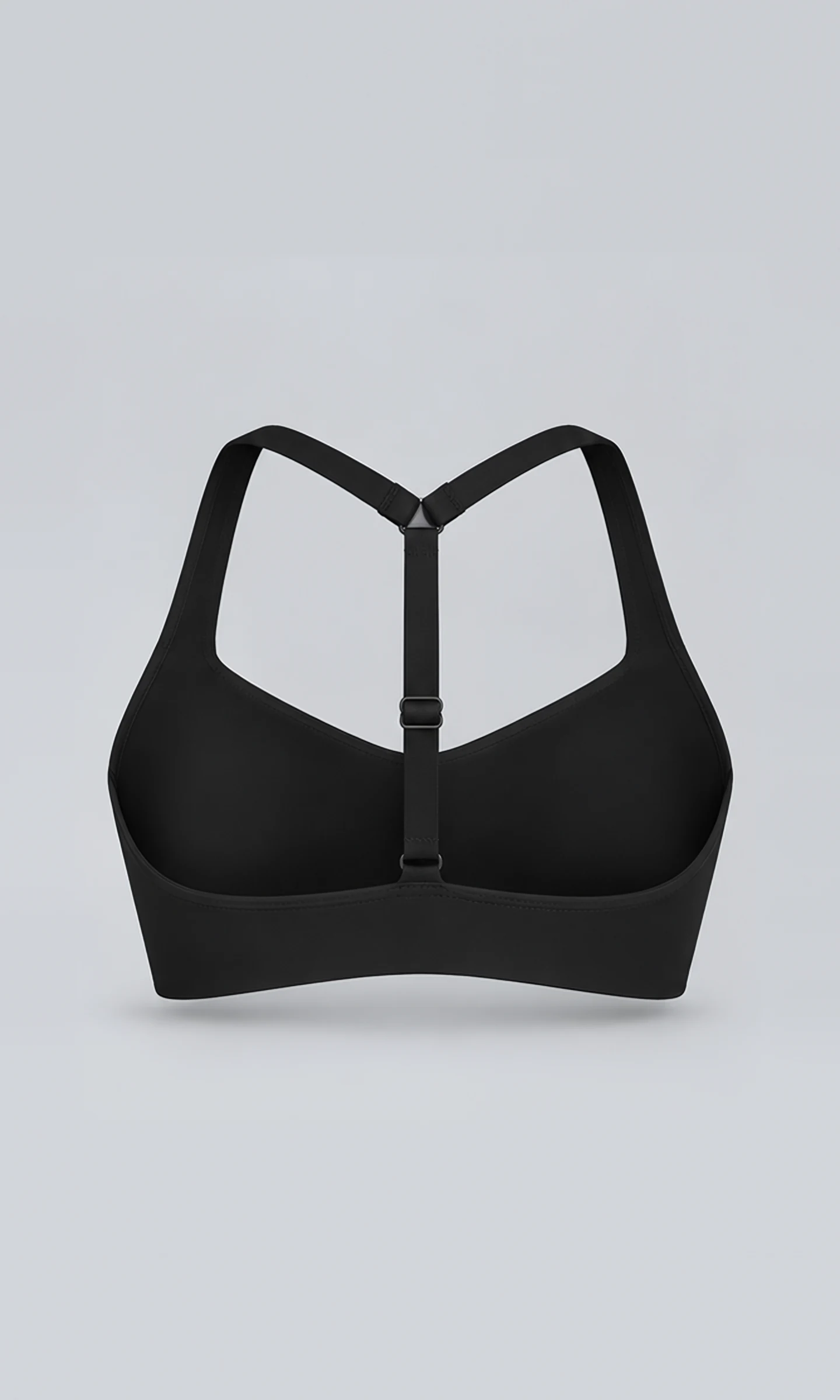 Classy Back Minimal Bralette, back view, flat, T-back strap