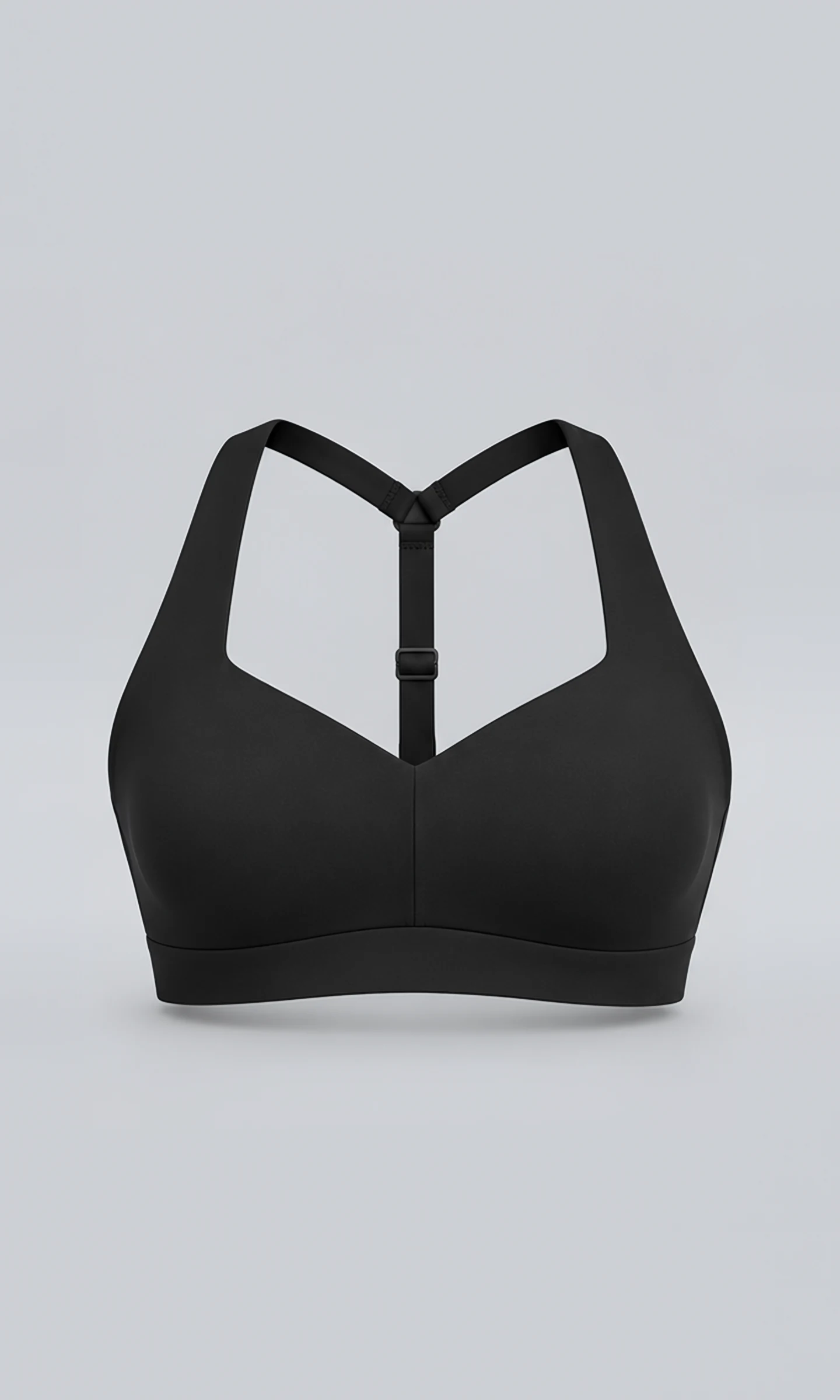 Classy Back Minimal Bralette, front view, flat