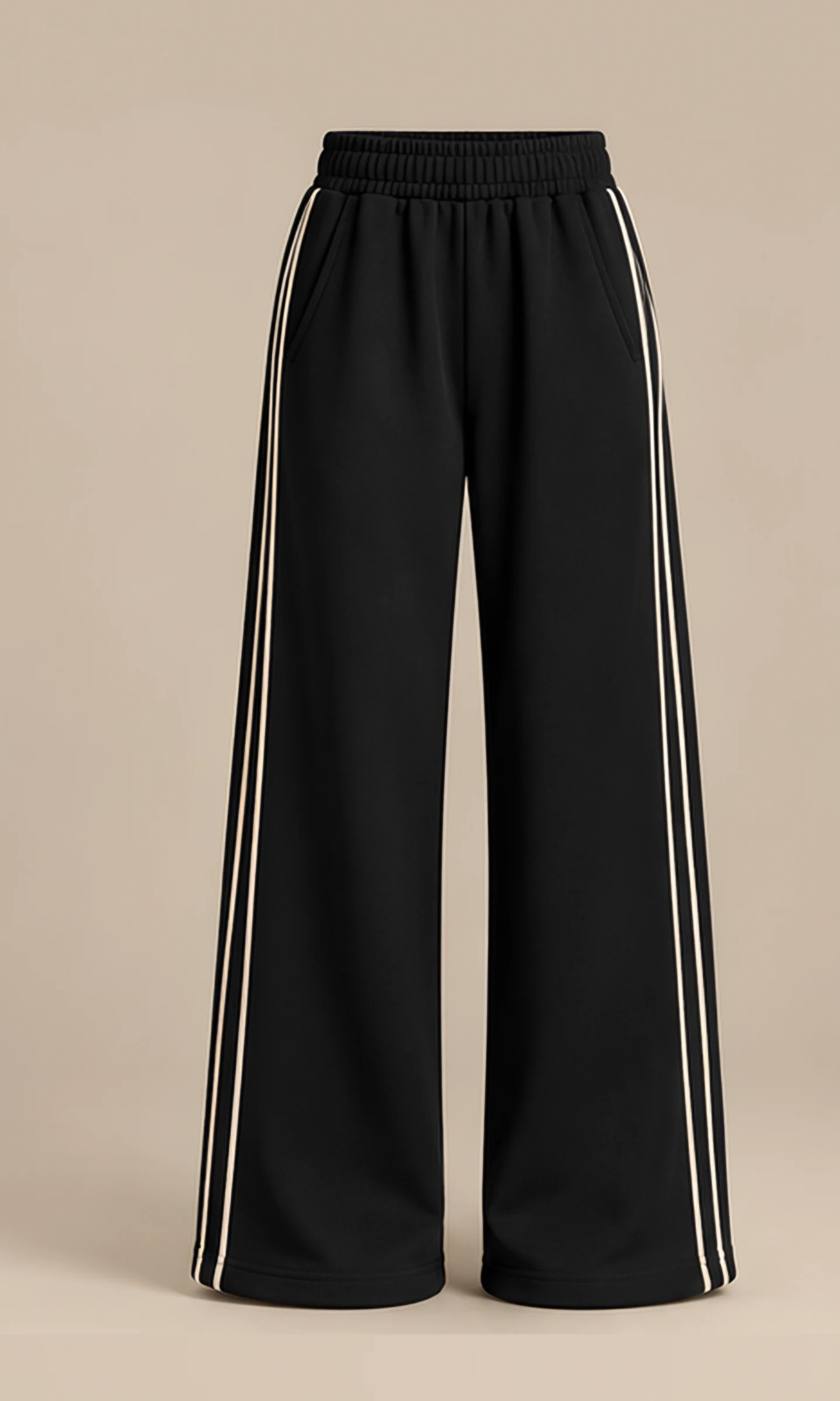 Classy Straight Leg Joggers, front view, flat