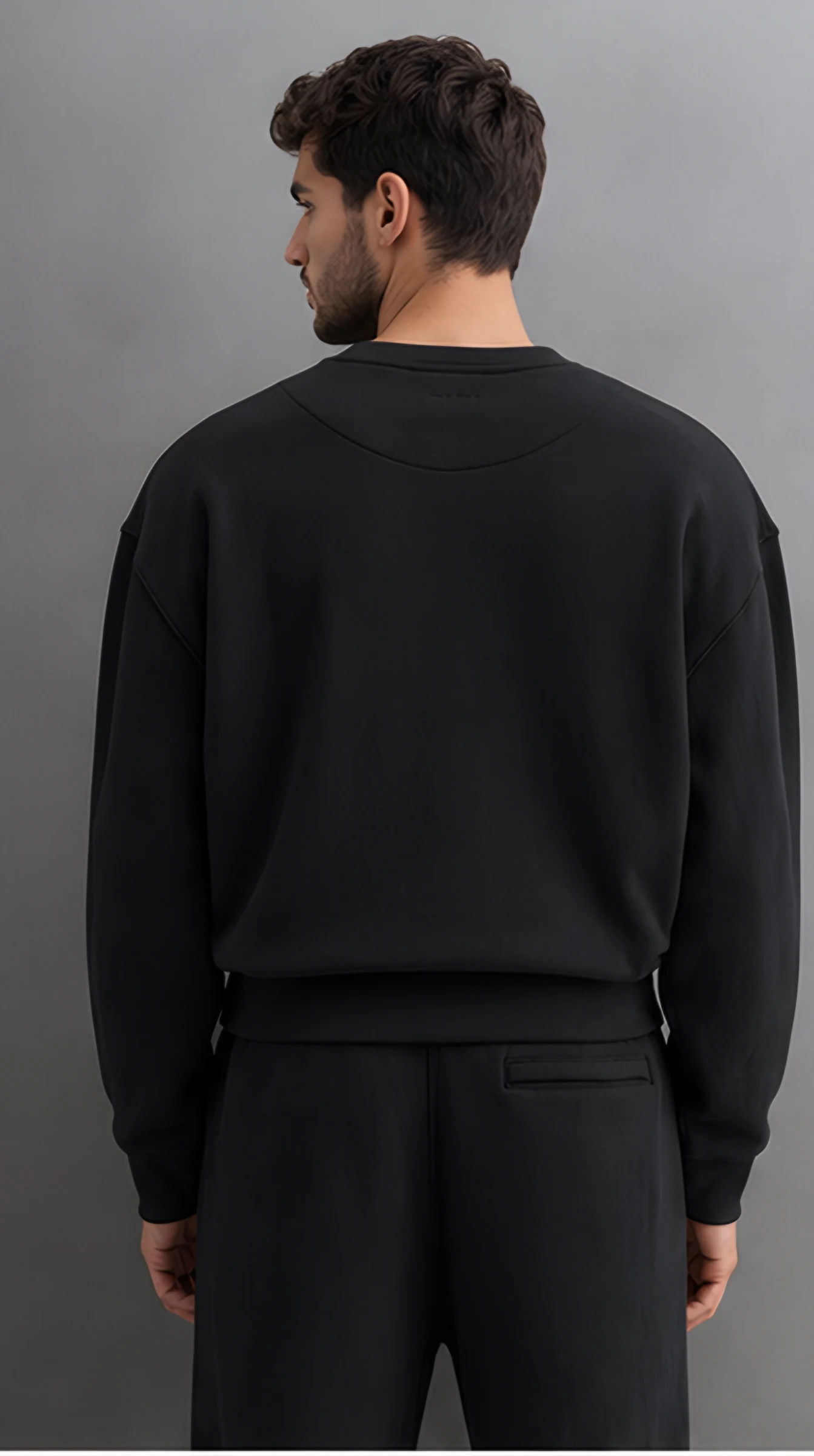 Classy Sweatshirt Unisex, worn, back