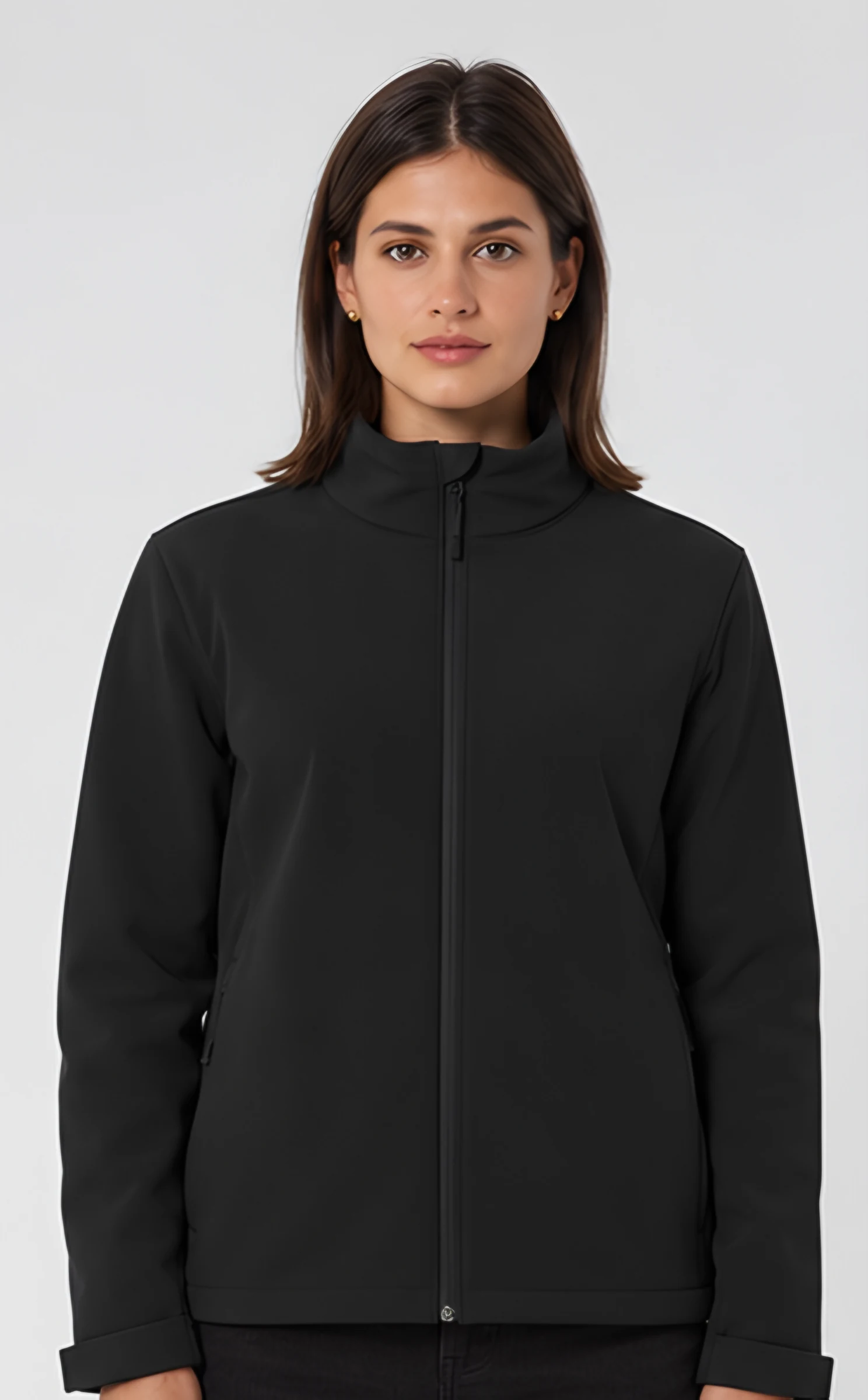 Classy Unisex Jacket, worn by a woman, front