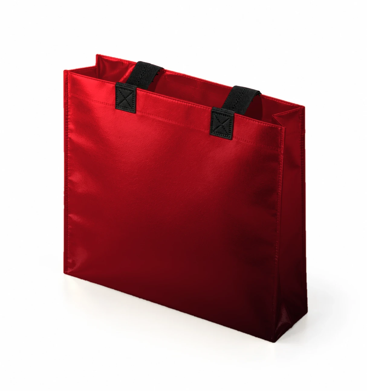 Coated bag, standing angled – Red–Black shade
