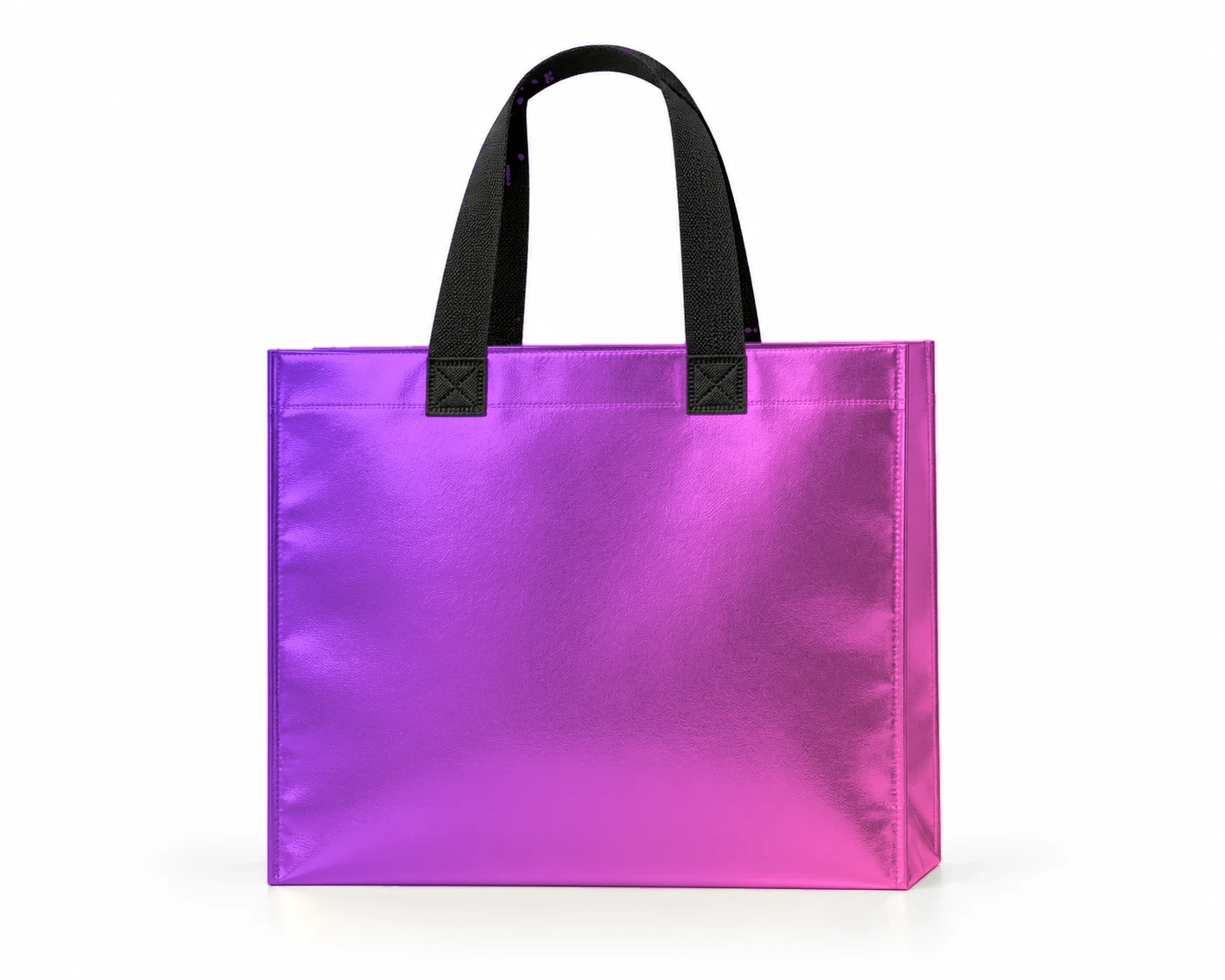Coated bag, front view – Purple–Pink shade