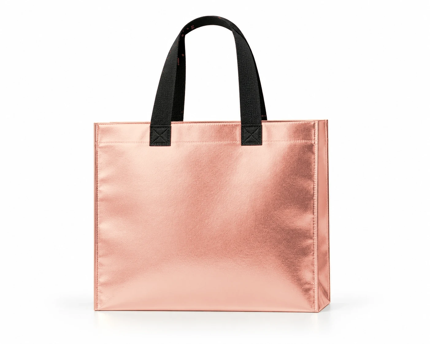 Coated bag, front view – Rose gold