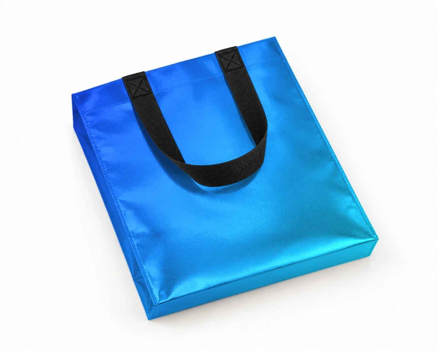 Coated bag, lying – Blue–Cyan shade