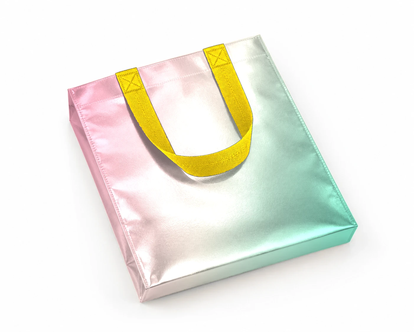 Coated bag, lying – Pink–Mint shade