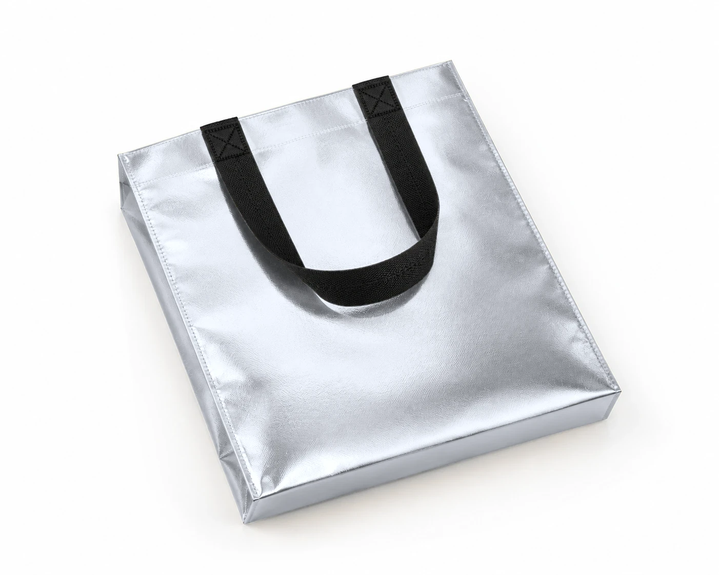 Coated bag, lying – Silver