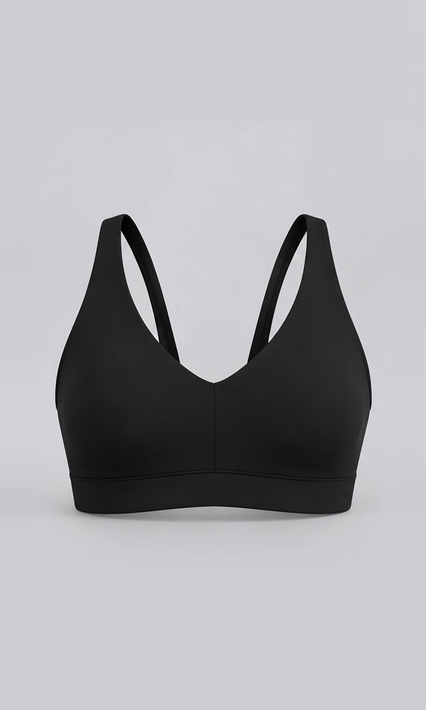 Classy Everyday CrossOver Bralette, front view, flat