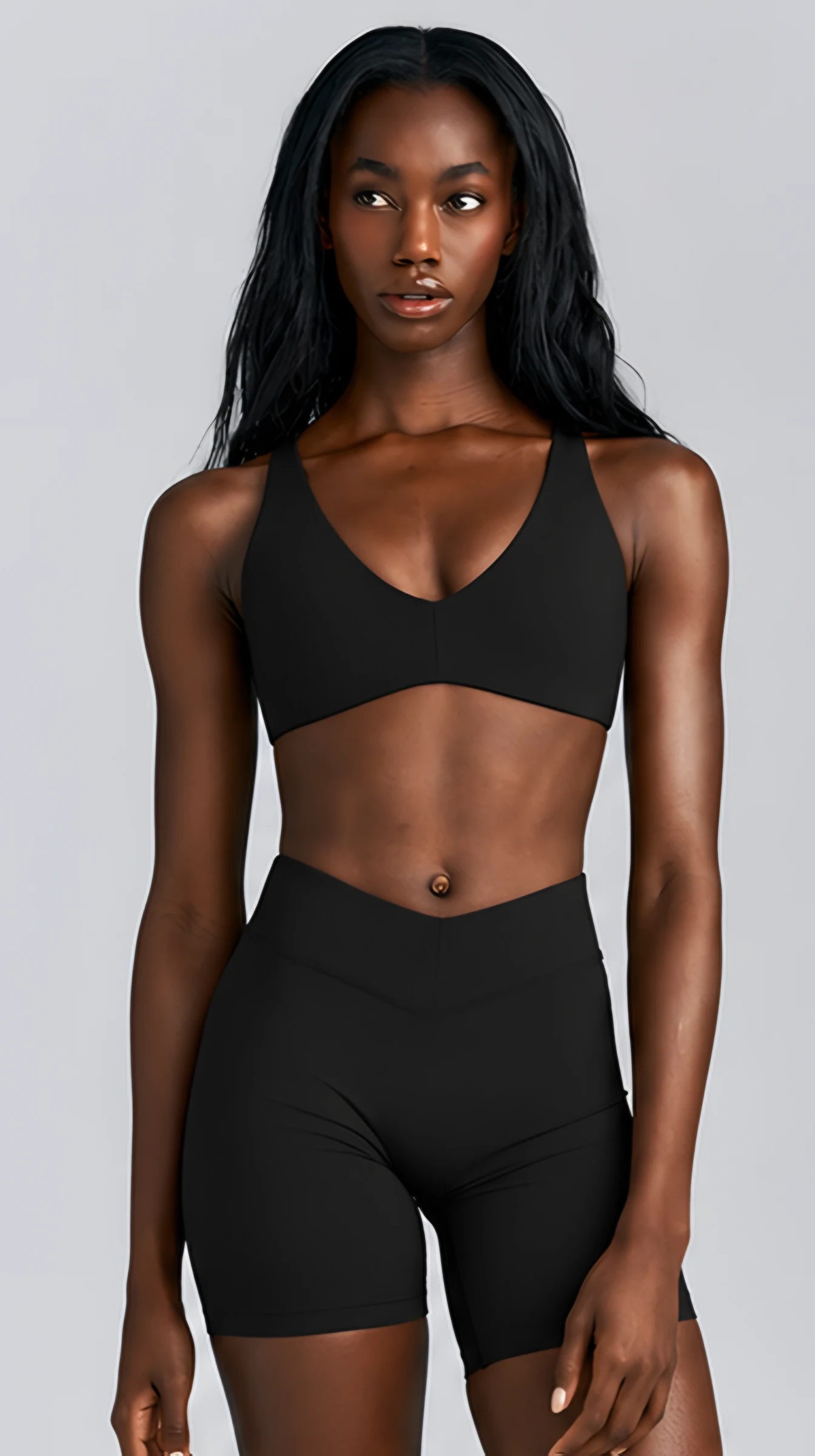 Classy Everyday CrossOver Bralette, worn, front
