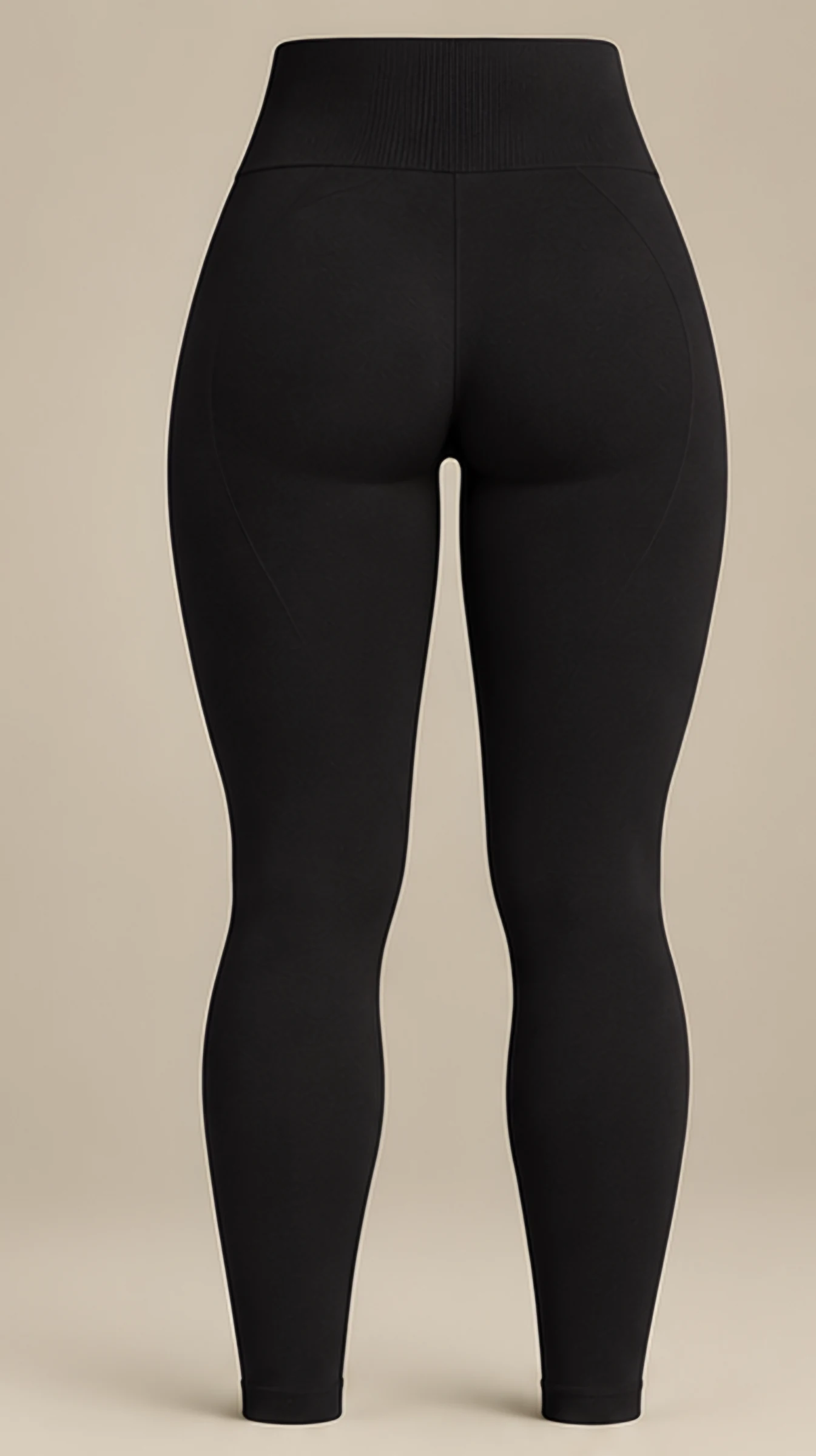High Waist Classy Scrunch Leggings, back view, flat
