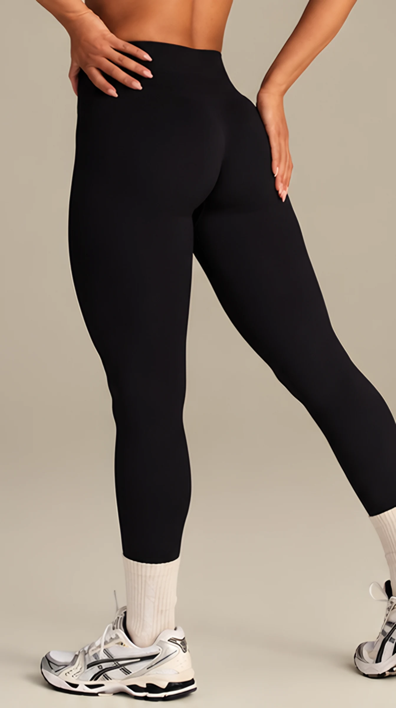 High Waist Classy Scrunch Leggings, worn, back