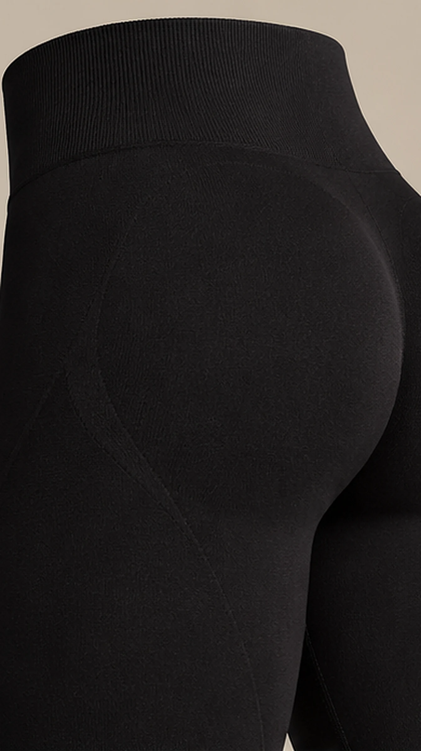 High Waist Classy Scrunch Leggings, close-up of the waistband and seat, back