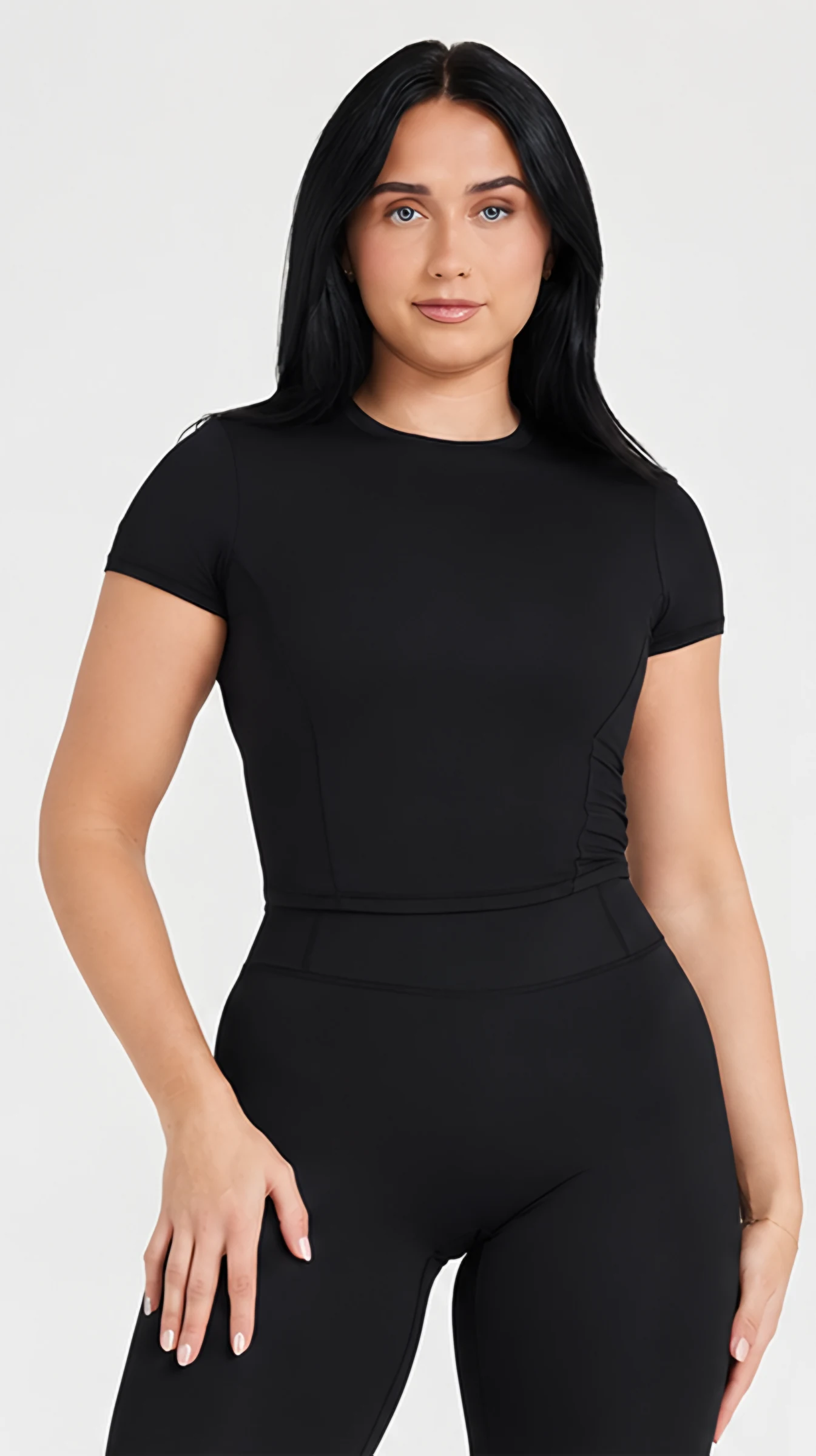Classy Soft Mid Short Sleeve T-Shirt, worn, front
