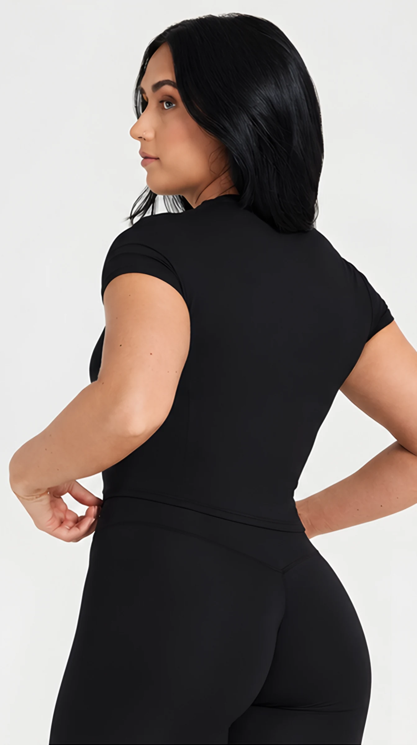 Classy Soft Mid Short Sleeve T-Shirt, worn, back