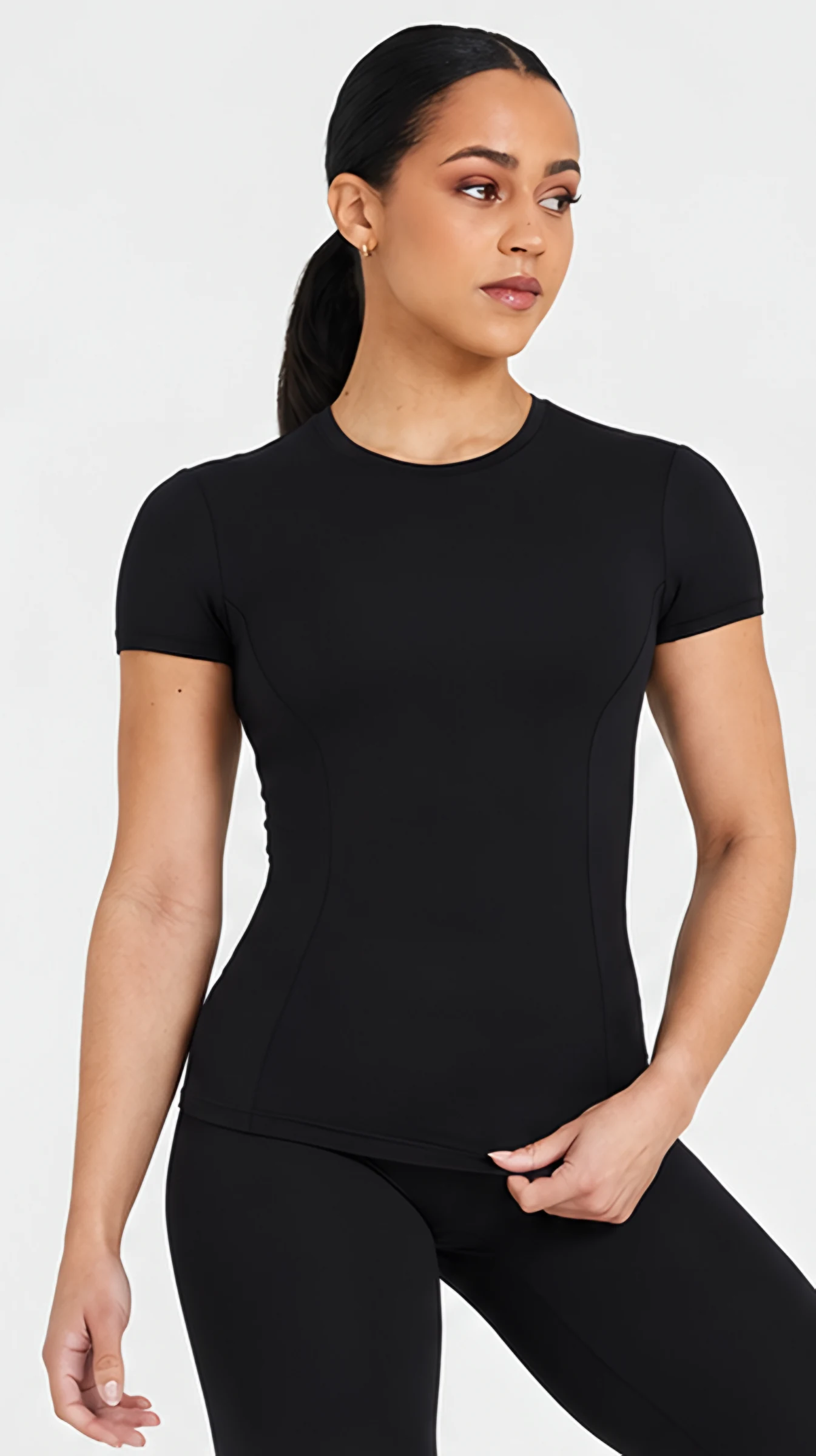 Classy Soft Short Sleeve T-Shirt, worn, front