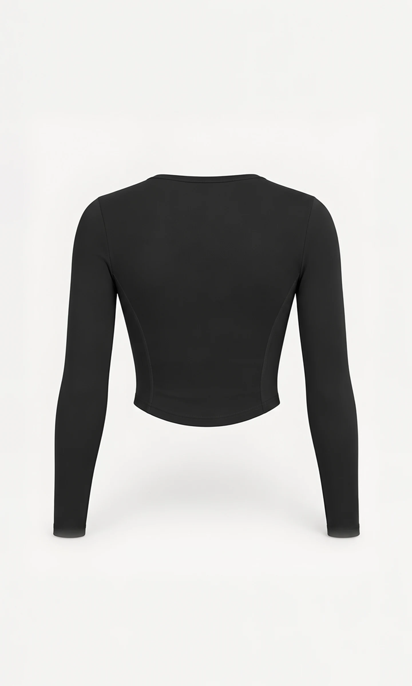Classy Soft Mid Long Sleeve Top, back view, flat