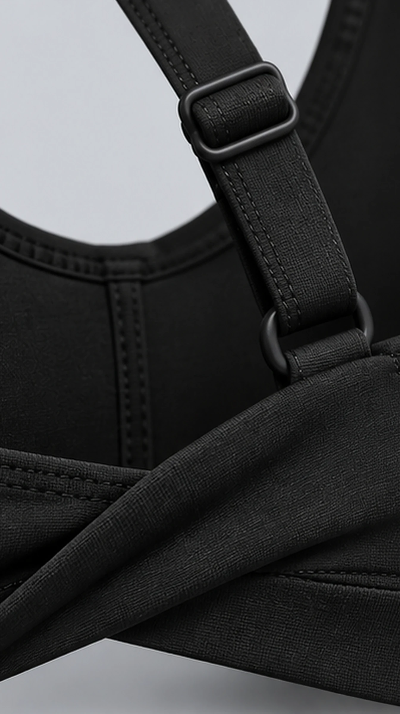 Classy UnifiedMove Micro Bralette, close-up of the strap slider, ring and twisted band