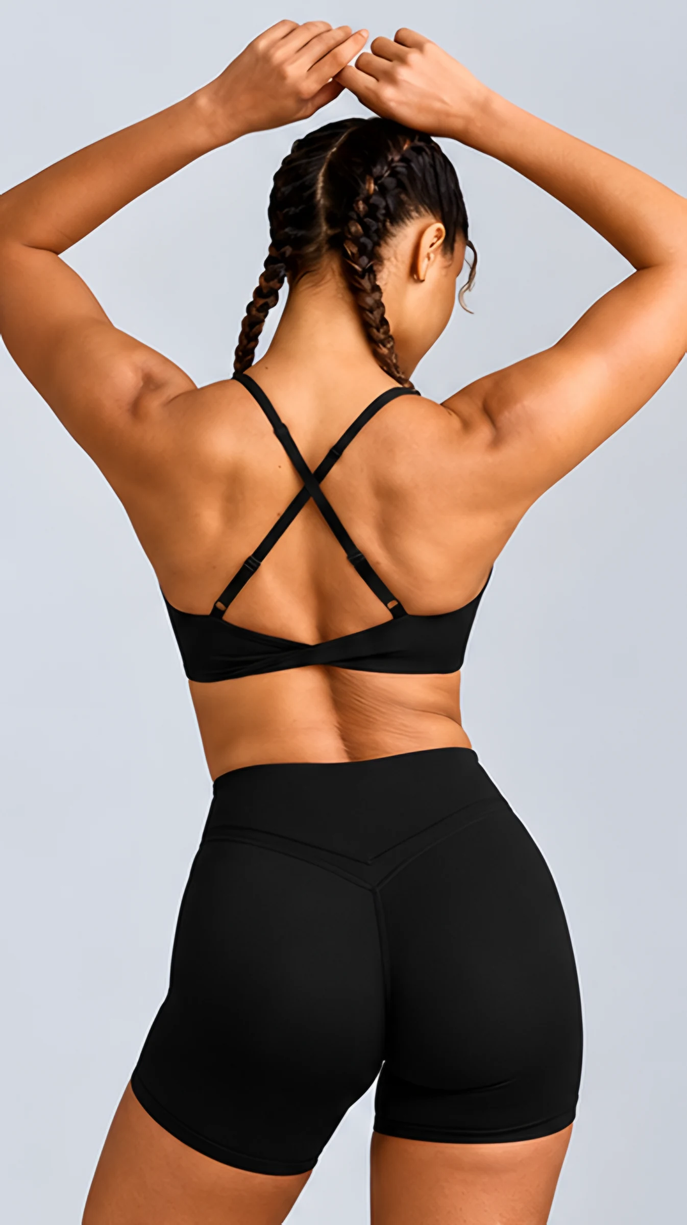 Classy UnifiedMove Micro Bralette, worn, back with crossed straps