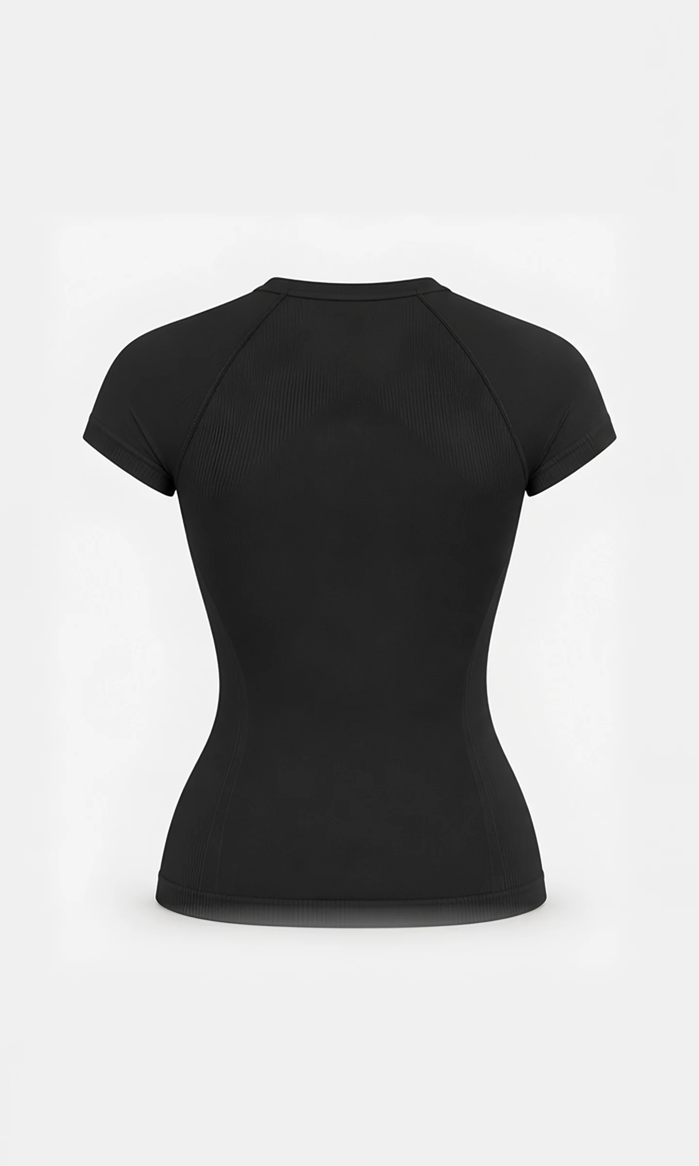 Classy Go To Seamless Fitted Top, back view, flat