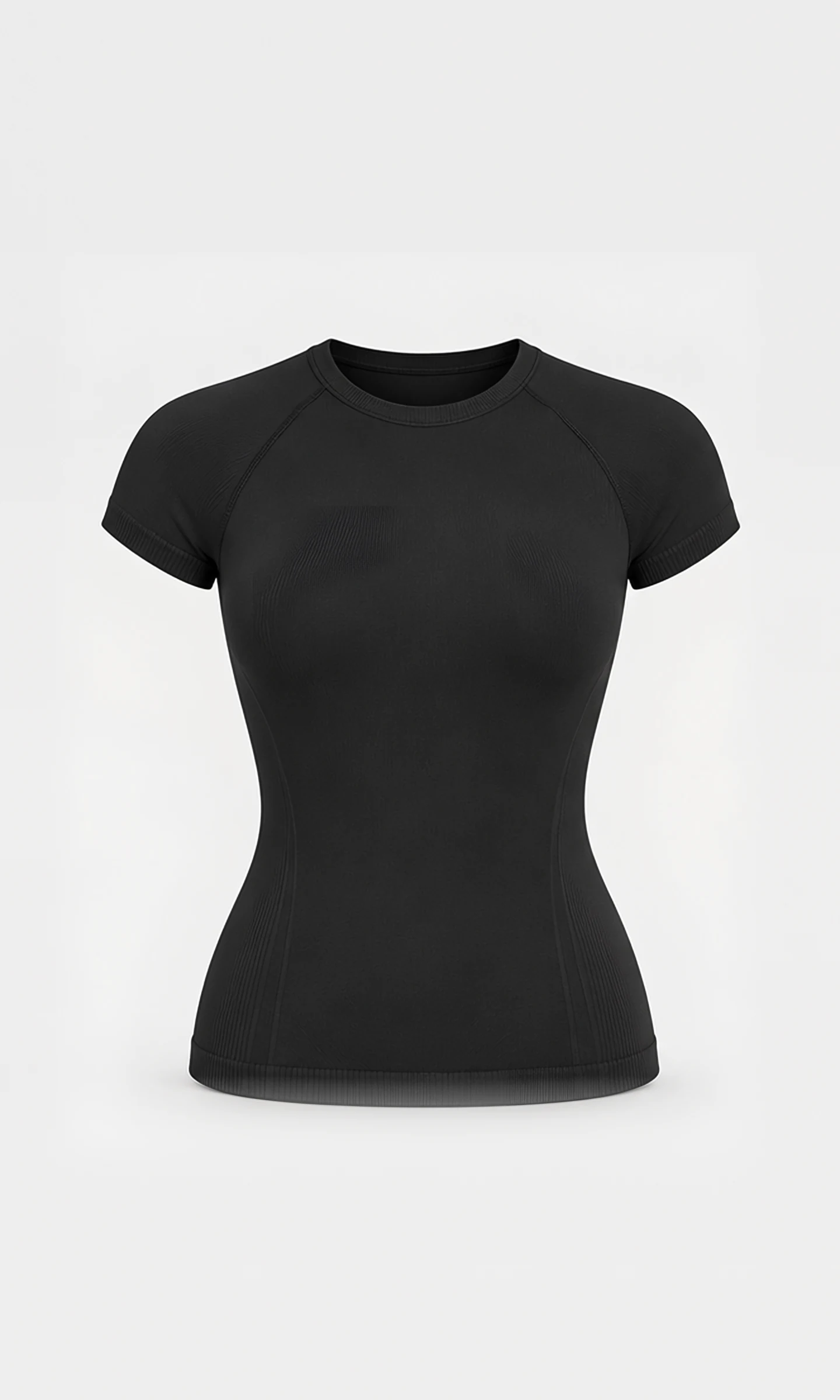 Classy Go To Seamless Fitted Top, front view, flat