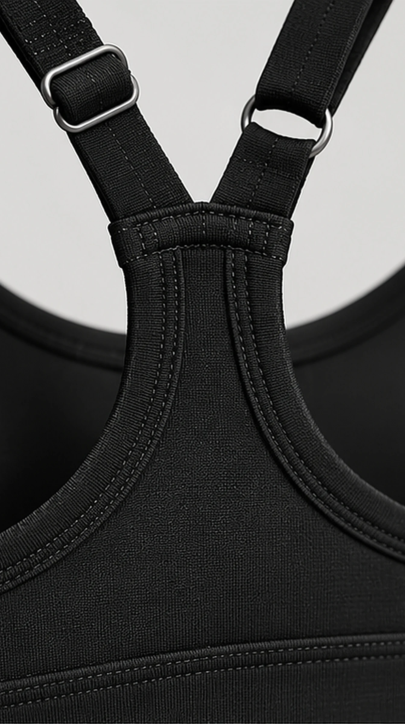 Classy Regular Bra, close-up of the racer back, adjustable strap and ring