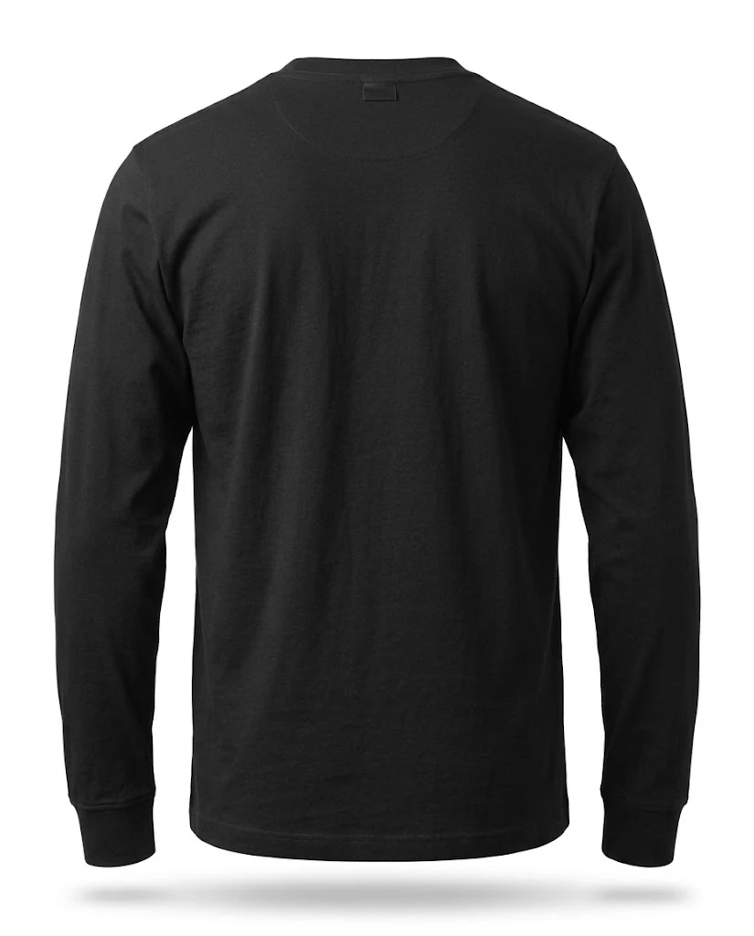 Full Sleeve Interlock Cotton T-Shirt, back view