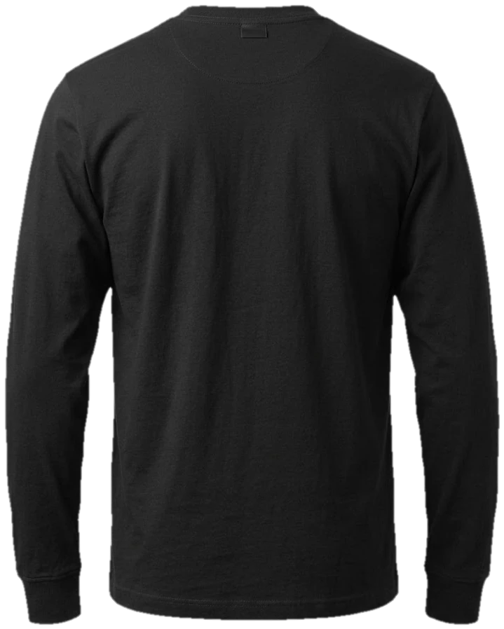 Full-sleeve cotton interlock T-shirt, back view