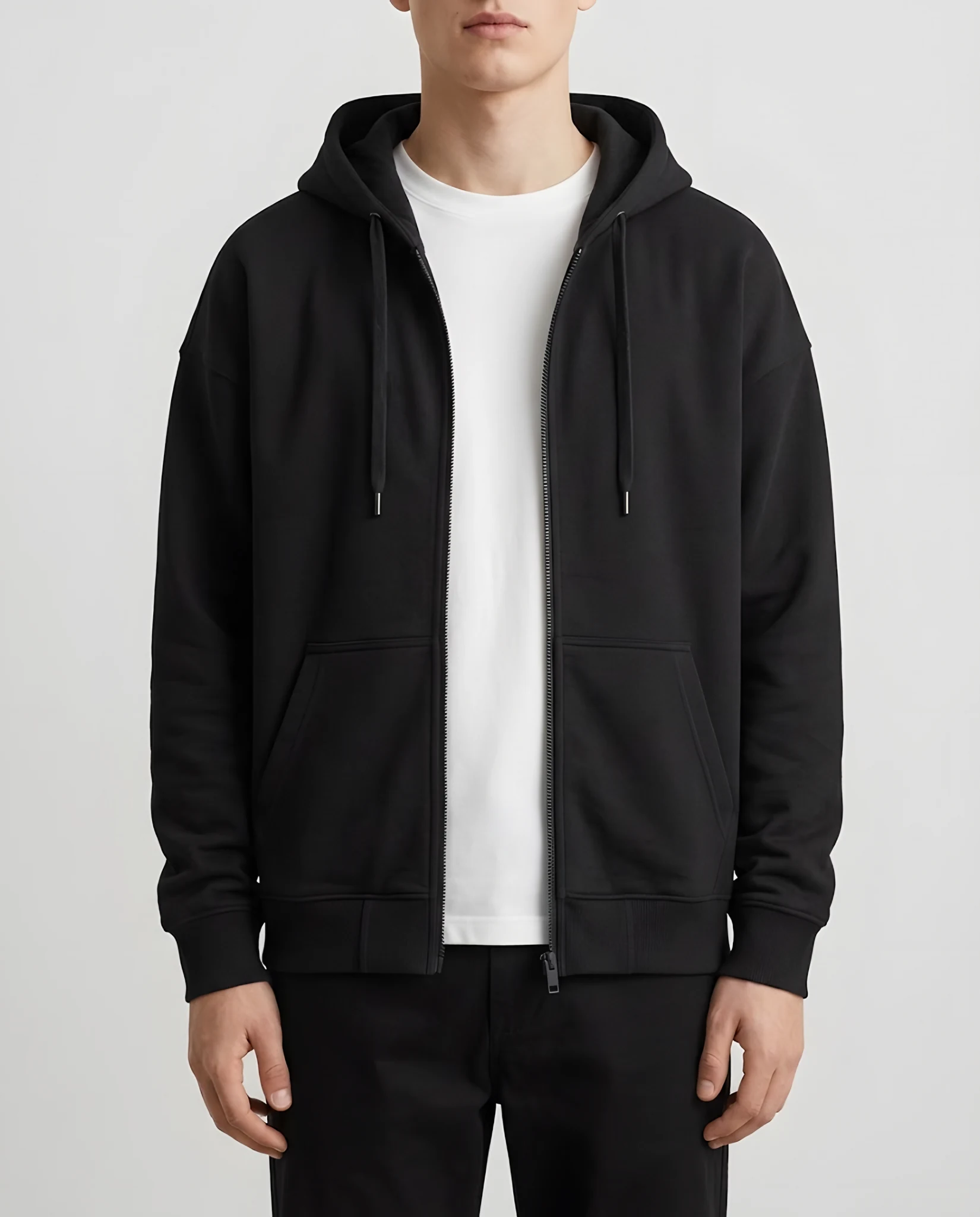 Zip-Up Hoodie, worn by a model